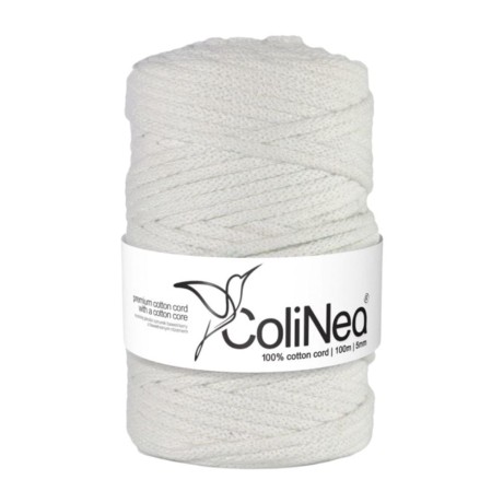 Przejdź do produktu Sznurek pleciony ColiNea do makramy 5mm - BIAŁY