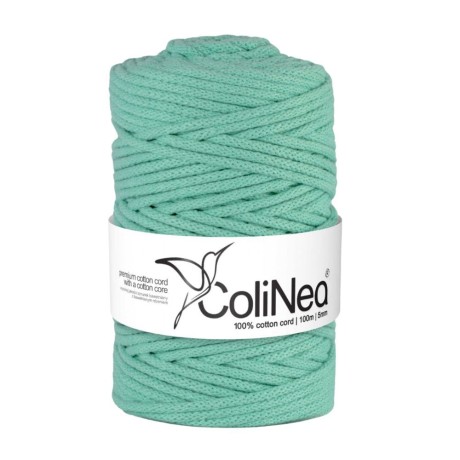Przejdź do produktu Sznurek pleciony ColiNea do makramy 5mm - SELEDYNOWY