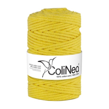 Przejdź do produktu Sznurek pleciony ColiNea do makramy 5mm - JASNY ŻÓŁTY