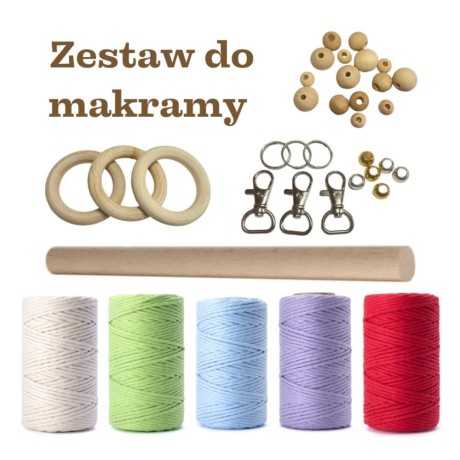 Przejdź do produktu Zestaw startowy do nauki makramy dla początkujących - PASTELOWY