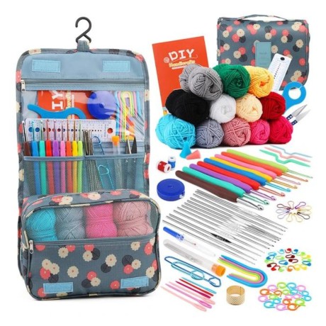 Przejdź do produktu Zestaw do szydełkowania w etui 63 el.