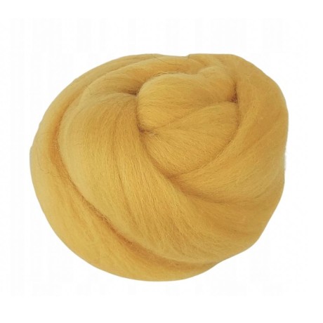 Przejdź do produktu Wełna czesankowa 100g - ŻÓŁTY (Nr 2)