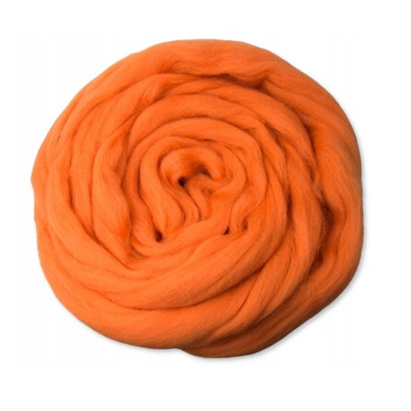 Przejdź do produktu Wełna czesankowa 100g - POMARAŃCZOWY (Nr 1)
