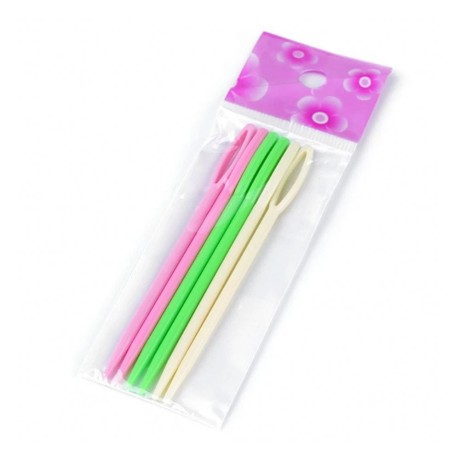 Przejdź do produktu Igły plastikowe z dużym oczkiem do przewlekania 90mm - 6 sztuk