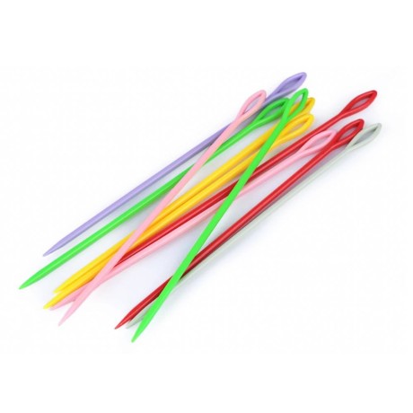 Przejdź do produktu Igły plastikowe z dużym oczkiem do przewlekania 150mm - 10 sztuk