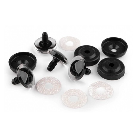 Przejdź do produktu Oczy brokatowe do maskotek 25mm - BIAŁE