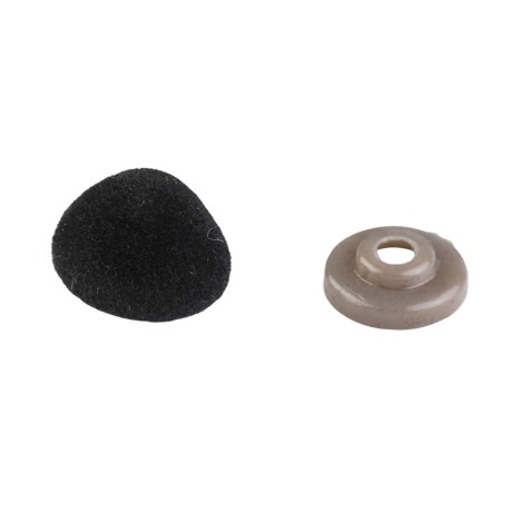 Przejdź do produktu Nos aksamitny do maskotek 11x14 mm czarny 10 szt