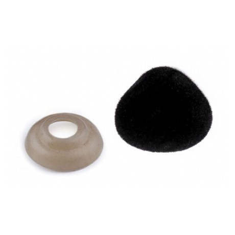 Przejdź do produktu Nos aksamitny do maskotek 20x25 mm czarny 5 szt