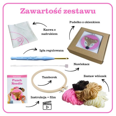Przejdź do produktu Zestaw do haftu pętelkowego Punch Needle - SARENKA