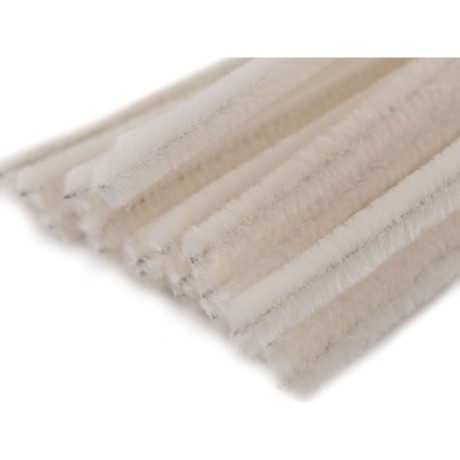 Przejdź do produktu Druciki kreatywne kremowe 30cm 20szt