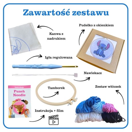 Przejdź do produktu Zestaw do haftu pętelkowego Punch Needle - STITCH