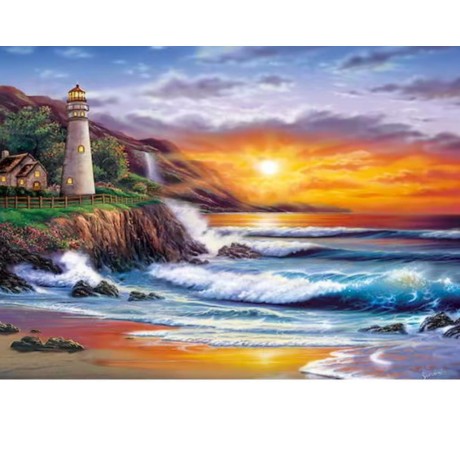Przejdź do produktu Obraz do malowania po numerach 40x50 cm - Złote wybrzeże