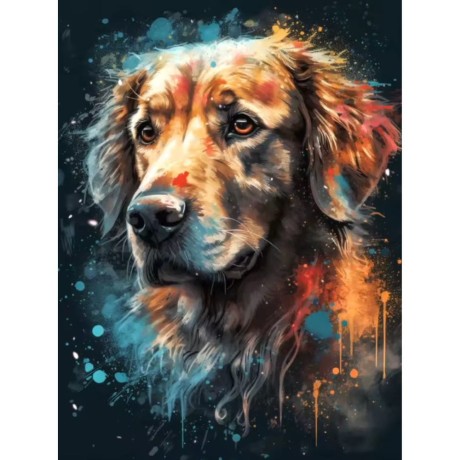 Przejdź do produktu Haft Diamentowy Mozaika Diamond Painting 30x40cm - piesek