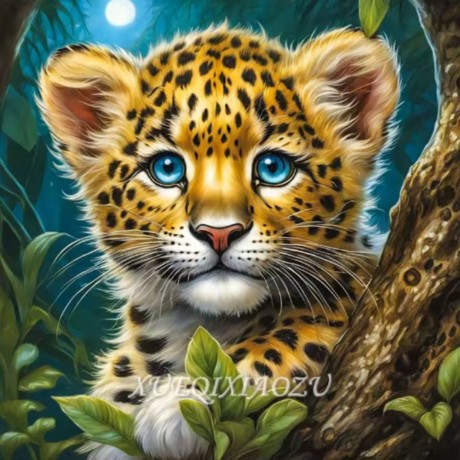 Przejdź do produktu Haft Diamentowy Mozaika Diamond Painting 30x30cm - Lampart