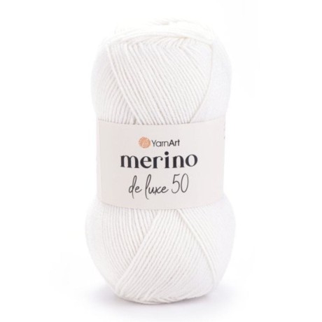 Przejdź do produktu Włóczka YarnArt Merino De Luxe 501 biały
