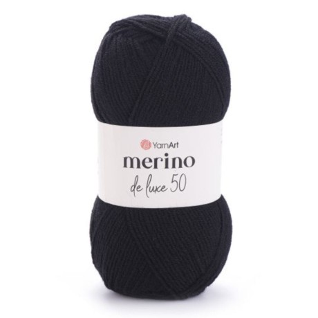 Przejdź do produktu Włóczka YarnArt Merino De Luxe 585 czarny