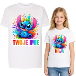 Koszulka dziecięca personalizowana z imieniem – nadruk Stitch (wzór 1).jpg