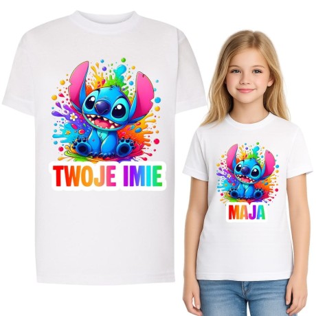 Przejdź do produktu Koszulka dziecięca z nadrukiem STITCH z imieniem
