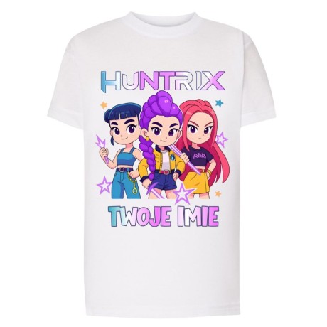 Przejdź do produktu Koszulka dziecięca z nadrukiem HUNTRIX K-Pop z imieniem