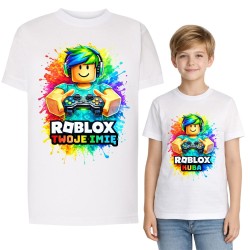 Koszulka dziecięca z nadrukiem ROBLOX z imieniem (wzór 1).jpg