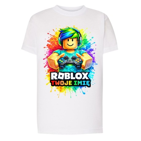 Przejdź do produktu Koszulka dziecięca z nadrukiem ROBLOX z imieniem