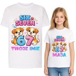 Koszulka dziecięca z nadrukiem z imieniem PIESKI SIX SEVEN 67.jpg