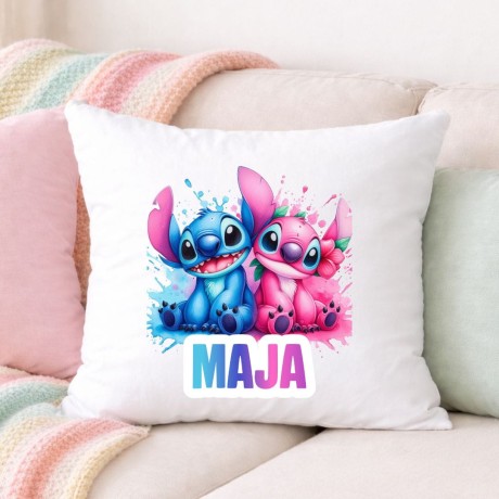Przejdź do produktu Poduszka STITCH z imieniem - prezent dla dziecka 