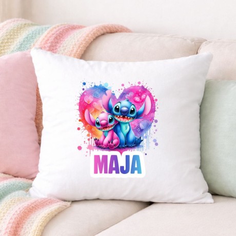 Przejdź do produktu Poduszka STITCH z imieniem - prezent dla dziecka 