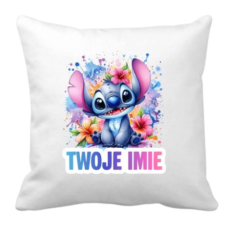 Przejdź do produktu Poduszka STITCH z imieniem - prezent dla dziecka 
