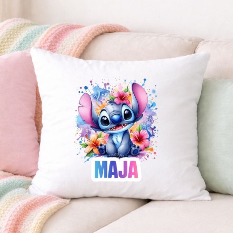 Przejdź do produktu Poduszka STITCH z imieniem - prezent dla dziecka 