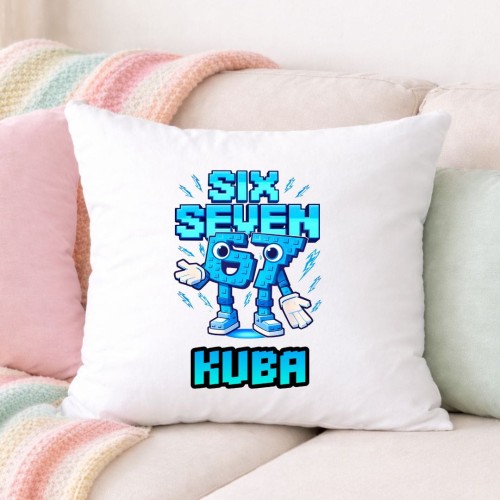 Poduszka SIX SEVEN 67 personalizowana z imieniem (wzór 3).jpg