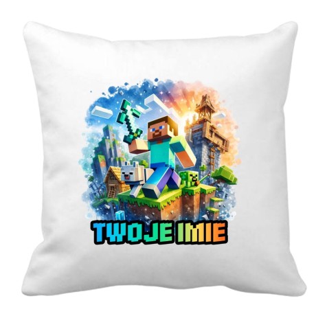 Przejdź do produktu Poduszka MINECRAFT z imieniem - prezent dla dziecka