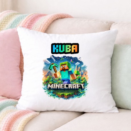 Przejdź do produktu Poduszka MINECRAFT z imieniem - prezent dla dziecka 