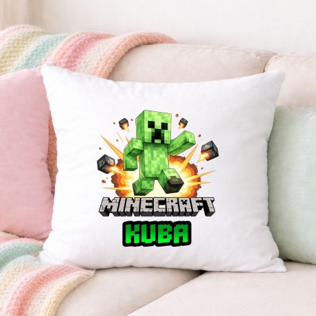 Przejdź do produktu Poduszka MINECRAFT z imieniem - prezent dla dziecka