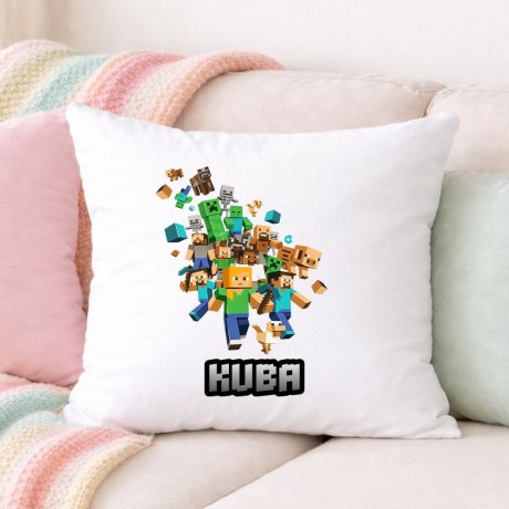 Przejdź do produktu Poduszka MINECRAFT z imieniem - prezent dla dziecka
