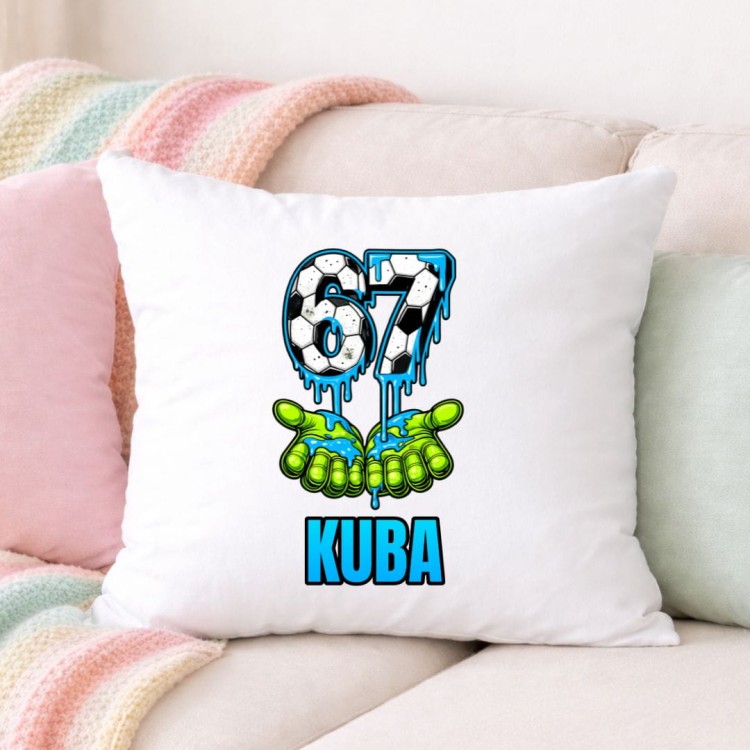 Poduszka FOOTBALL SIX SEVEN 67 personalizowana z imieniem (wzór 5).jpg