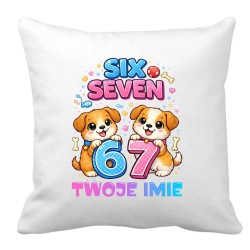 Poduszka PIESKI SIX SEVEN 67 z imieniem - prezent dla dziecka (wzór 7).jpg