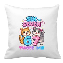 Poduszka KOTKI SIX SEVEN 67 z imieniem - prezent dla dziecka.jpg
