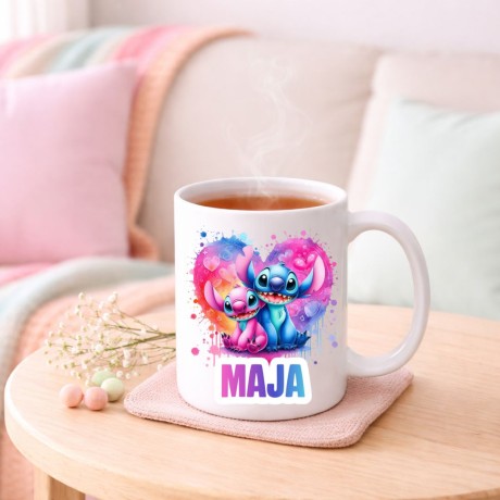 Przejdź do produktu Kubek STITCH z imieniem dla dziecka prezent