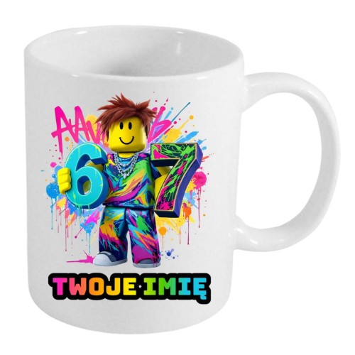 Kubek ROBLOX SIX SEVEN 67 z imieniem dla dziecka prezent (wzór 1).jpg