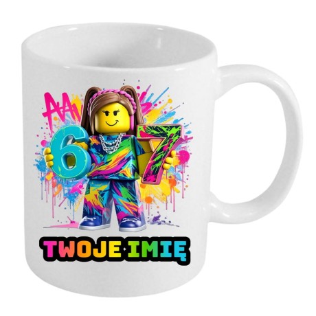 Przejdź do produktu Kubek ROBLOX SIX SEVEN 67 z imieniem dla dziecka prezent
