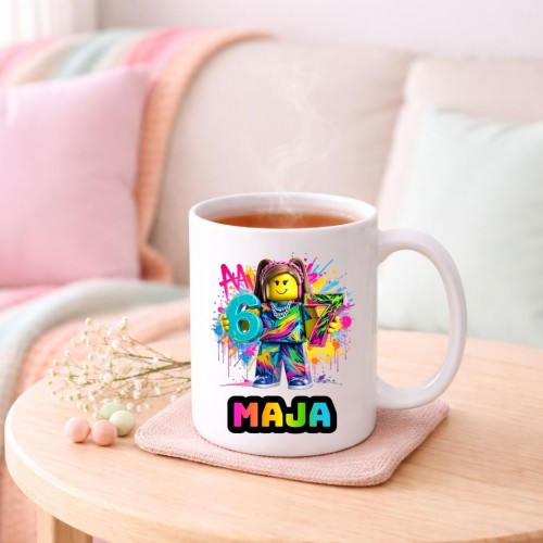 Kubek ROBLOX SIX SEVEN 67 personalizowany z imieniem dla dziecka prezent (wzór 2).jpg