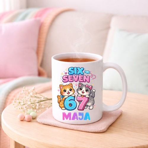 Kubek KOTKI SIX SEVEN 67 personalizowany z imieniem dla dziecka prezent (wzór 8).jpg
