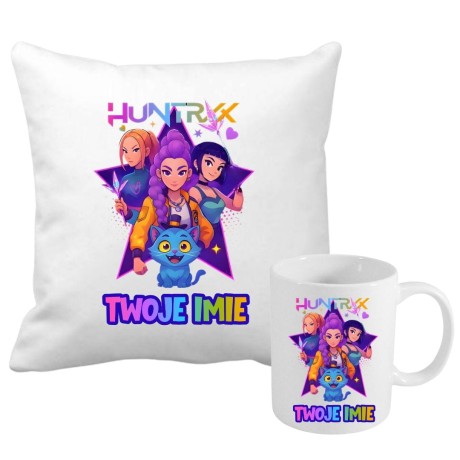 Przejdź do produktu Zestaw poduszka i kubek HUNTRIX K-Pop z imieniem