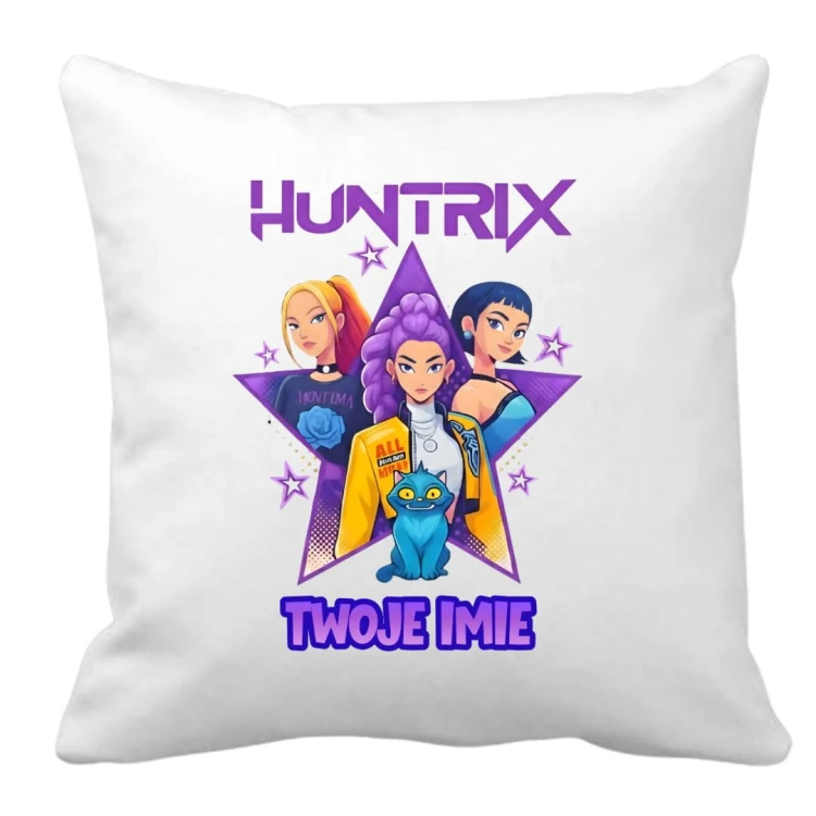 Poduszka HUNTRIX K-Pop z imieniem - prezent dla dziecka (wzór 2).jpg