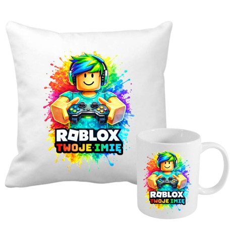 Przejdź do produktu Zestaw poduszka i kubek ROBLOX z imieniem