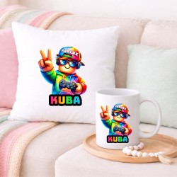 Zestaw poduszka i kubek ROBLOX personalizowany z imieniem (wzór 2).jpg