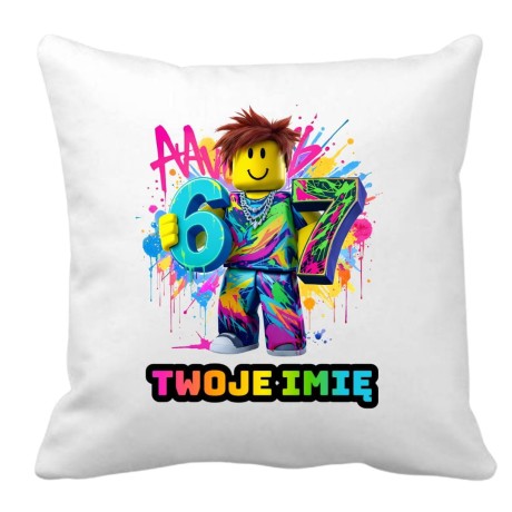 Przejdź do produktu Zestaw poduszka i kubek ROBLOX SIX SEVEN 67 z imieniem