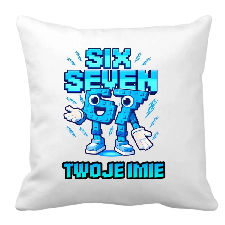Poduszka SIX SEVEN 67 z imieniem - prezent  dla dziecka (wzór 3).jpg