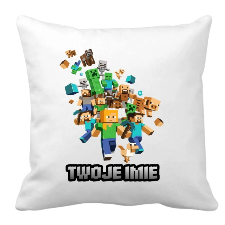 Poduszka MINECRAFT z imieniem - prezent dla dziecka (wzór 4).jpg